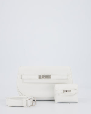 Hermès Kelly Moove Bag in Blanc Swift Leather with Palladium Hardware
