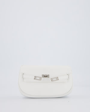 Hermès Kelly Moove Bag in Blanc Swift Leather with Palladium Hardware