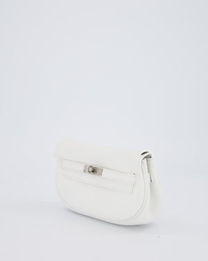 Hermès Kelly Moove Bag in Blanc Swift Leather with Palladium Hardware