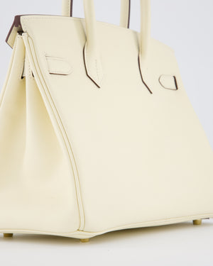 *HOT* Hermès Birkin 30 Retourne Bag in Nata Epsom Leather with Gold Hardware