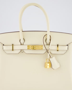 *HOT* Hermès Birkin 30 Retourne Bag in Nata Epsom Leather with Gold Hardware