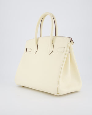 *HOT* Hermès Birkin 30 Retourne Bag in Nata Epsom Leather with Gold Hardware