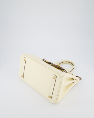 *HOT* Hermès Birkin 30 Retourne Bag in Nata Epsom Leather with Gold Hardware