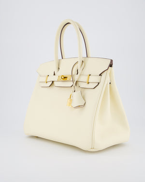 *HOT* Hermès Birkin 30 Retourne Bag in Nata Epsom Leather with Gold Hardware