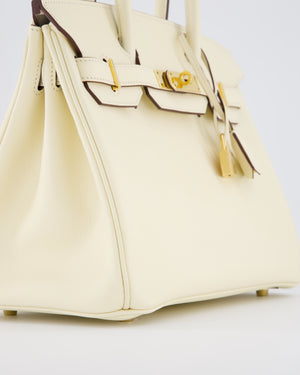 *HOT* Hermès Birkin 30 Retourne Bag in Nata Epsom Leather with Gold Hardware