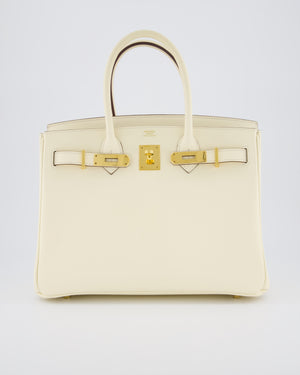*HOT* Hermès Birkin 30 Retourne Bag in Nata Epsom Leather with Gold Hardware
