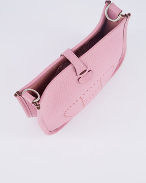 Hermès Mini Evelyne 16 Amazone Bag in Mauve Sylvestre Clemence Leather with Palladium Hardware
