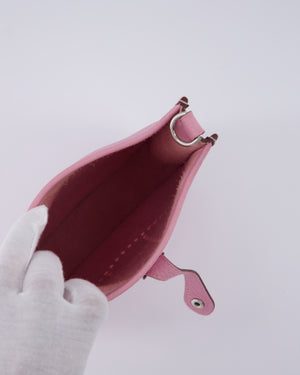 Hermès Mini Evelyne 16 Amazone Bag in Mauve Sylvestre Clemence Leather with Palladium Hardware
