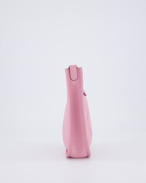 Hermès Mini Evelyne 16 Amazone Bag in Mauve Sylvestre Clemence Leather with Palladium Hardware