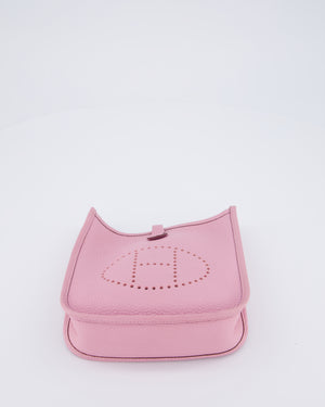 Hermès Mini Evelyne 16 Amazone Bag in Mauve Sylvestre Clemence Leather with Palladium Hardware