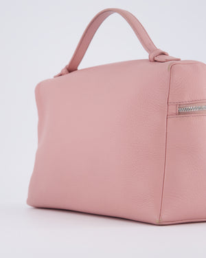Loro Piana Pink Extra Pocket L27 Pouch Bag Grained Calfskin Leather with Silver Hardware