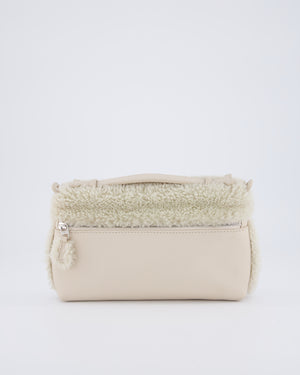 Loro Piana Beige Leather and Shearling L19 Cross Body Bag