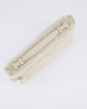 Loro Piana Beige Leather and Shearling L19 Cross Body Bag