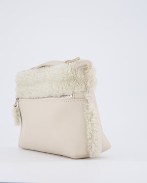 Loro Piana Beige Leather and Shearling L19 Cross Body Bag