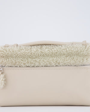Loro Piana Beige Leather and Shearling L19 Cross Body Bag