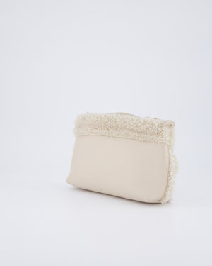 Loro Piana Beige Leather and Shearling L19 Cross Body Bag