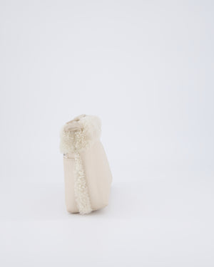 Loro Piana Beige Leather and Shearling L19 Cross Body Bag