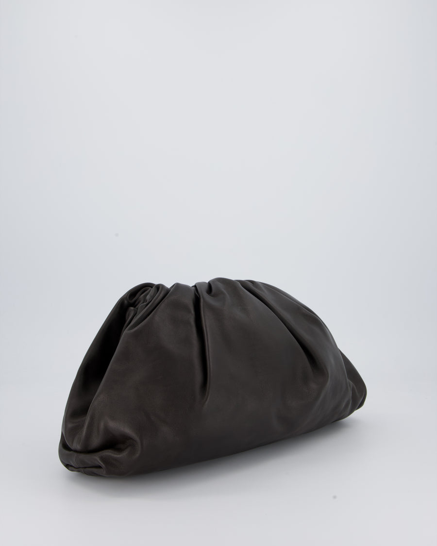 Bottega Veneta Brown Large Pouch Bag in Calfskin Leather