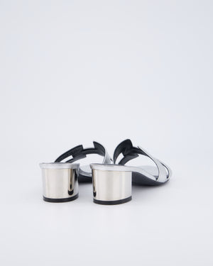 Hermès Oasis Sandals in Gris Argenté Goatskin Leather Size EU 37.5