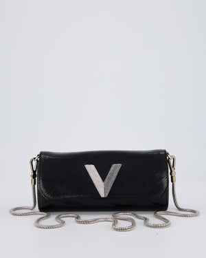 Louis Vuitton Epi Electric Night Box Bag in Black Patent Epi Leather with Silver Hardware