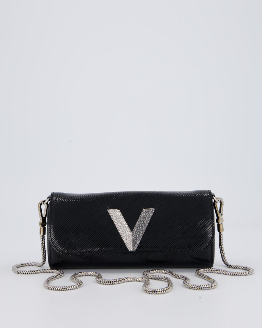 Louis Vuitton Epi Electric Night Box Bag in Black Patent Epi Leather with Silver Hardware