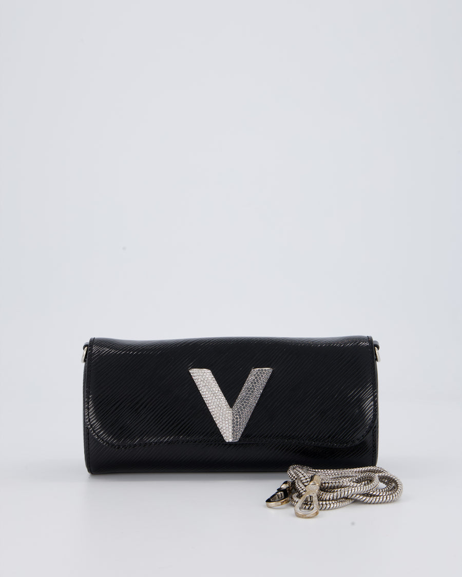 Louis Vuitton Epi Electric Night Box Bag in Black Patent Epi Leather with Silver Hardware