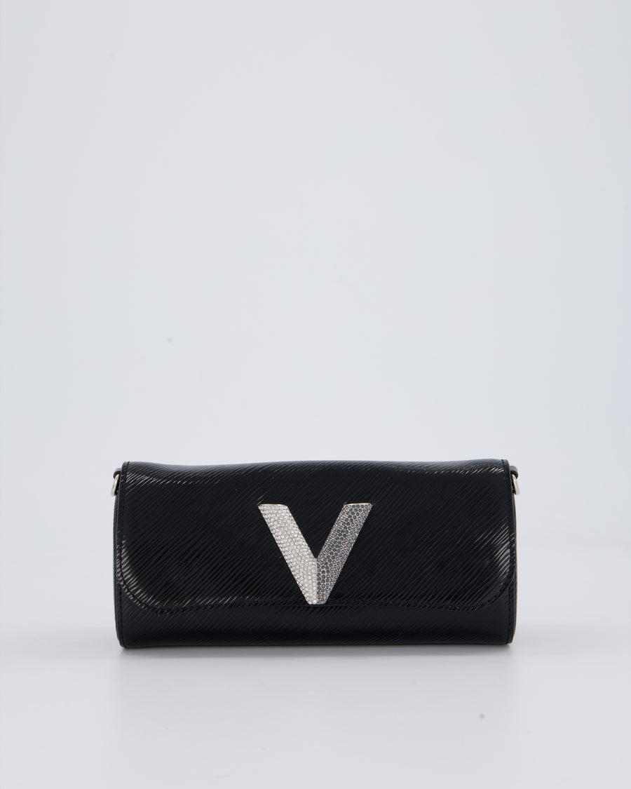 Louis Vuitton Epi Electric Night Box Bag in Black Patent Epi Leather with Silver Hardware