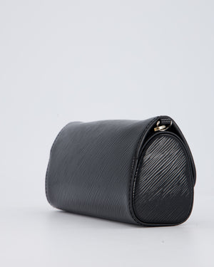 Louis Vuitton Epi Electric Night Box Bag in Black Patent Epi Leather with Silver Hardware