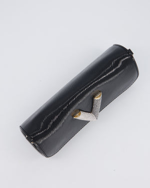 Louis Vuitton Epi Electric Night Box Bag in Black Patent Epi Leather with Silver Hardware