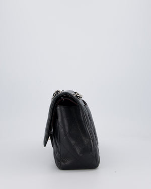 Chanel Black Jumbo Classic Double Flap Bag in Caviar Leather with Silver Hardware