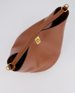 Celine Brown Medium Camille Bucket Bag in Calfskin Leather with Gold Hardware