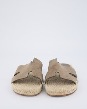 Hermès Antiqua Espadrilles in Etoupe Suede Goatskin Size EU 40