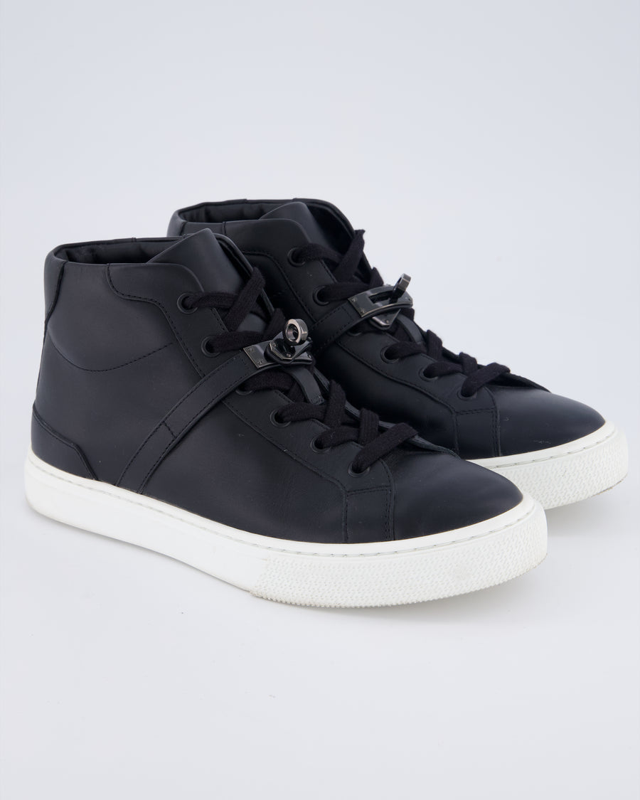 Hermès Daydream High-Top Sneaker with So Black Hardware Size EU 38.5