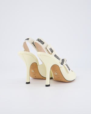 Christian Dior Patent Ivory J'Adore Slingback Heels Size EU 37.5
