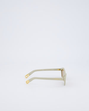 Jacquemus Beige Bambino Sunglasses with Brown Lens Detail