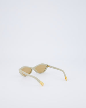 Jacquemus Beige Bambino Sunglasses with Brown Lens Detail