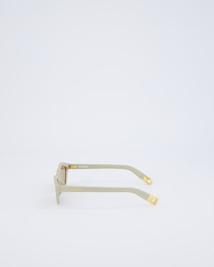 Jacquemus Beige Bambino Sunglasses with Brown Lens Detail