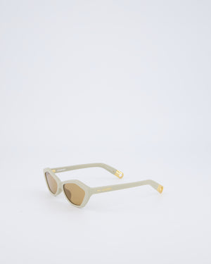 Jacquemus Beige Bambino Sunglasses with Brown Lens Detail