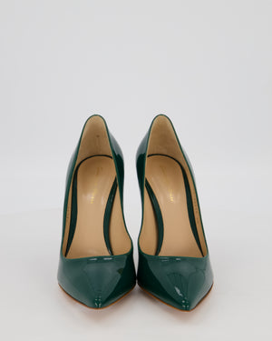 Gianvito Rossi Green Patent Gianvito Pointed Pump Heels Size EU 40