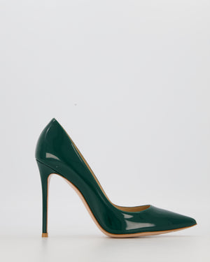 Gianvito Rossi Green Patent Gianvito Pointed Pump Heels Size EU 40
