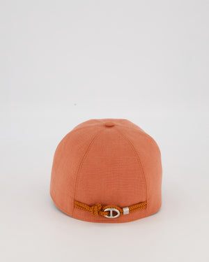 Hermès Cream Linen Maelle Maillon Cap Size 56