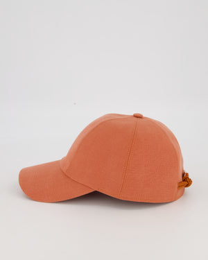 Hermès Cream Linen Maelle Maillon Cap Size 56