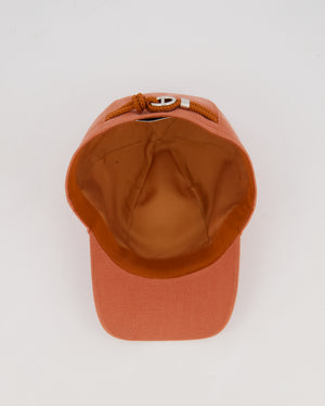 Hermès Cream Linen Maelle Maillon Cap Size 56
