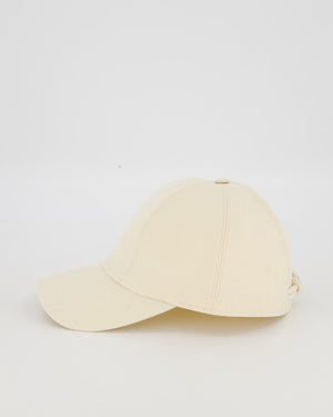 Hermès Peach Linen Maelle Maillon Cap Size 57