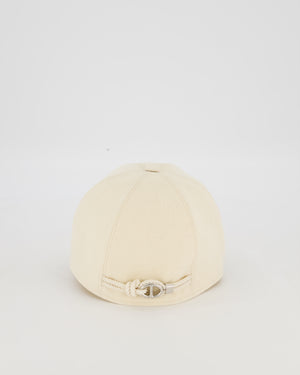 Hermès Peach Linen Maelle Maillon Cap Size 57