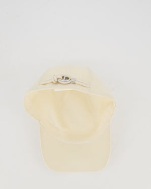 Hermès Peach Linen Maelle Maillon Cap Size 57