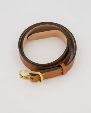 Chloé Brown Logo Leather Belt Size M / 90
