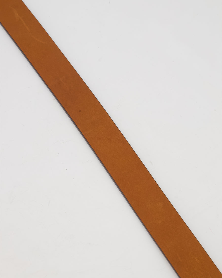 Chloé Brown Logo Leather Belt Size M / 90