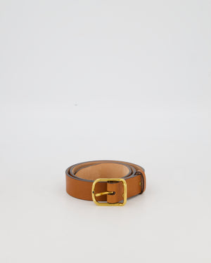 Chloé Brown Logo Leather Belt Size M / 90