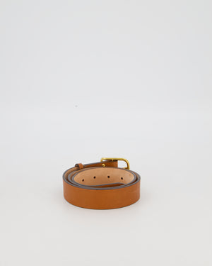 Chloé Brown Logo Leather Belt Size M / 90